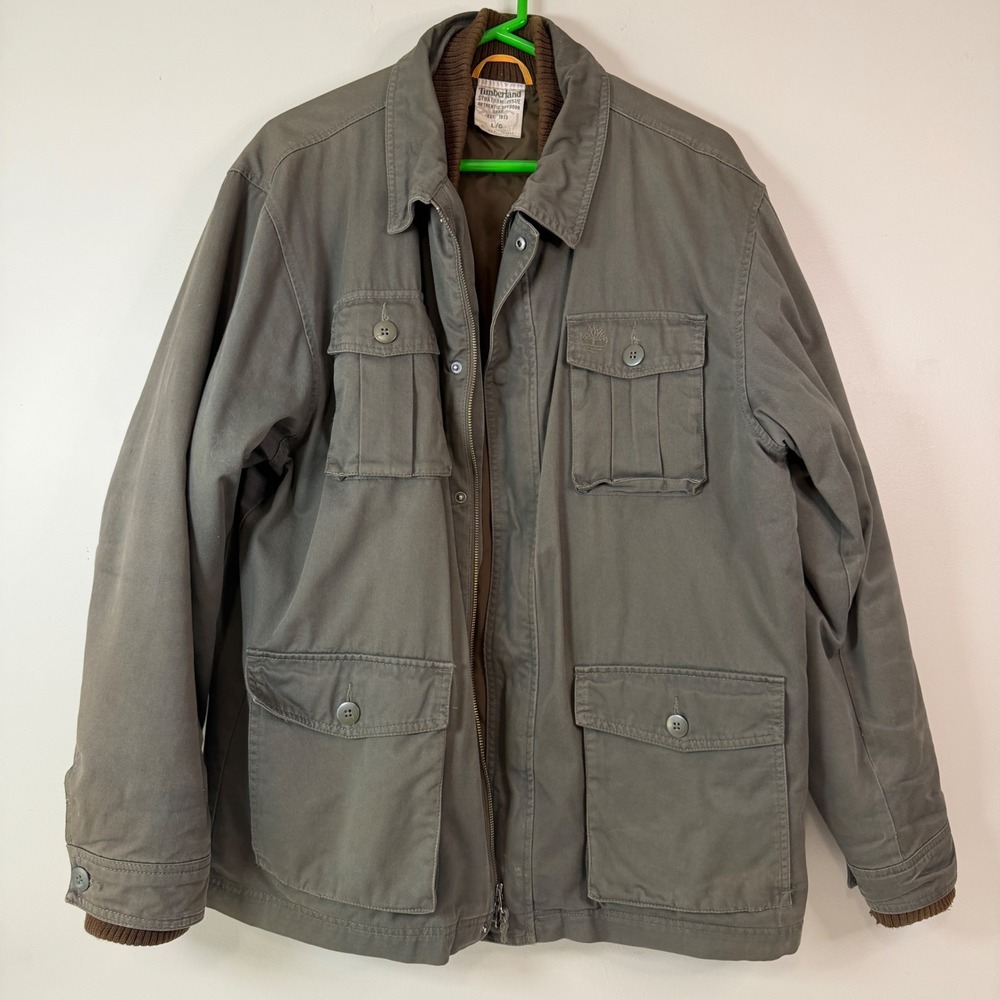 Timberland Field Jacket Stratham Issue Utility Zip In Quilted Liner 2-in-1 Flaws